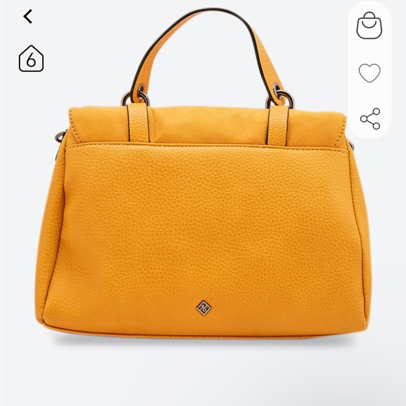 Ladyluckk Magnetic Snap Closure Satchel Bag - Yellow - Picture 2 of 7